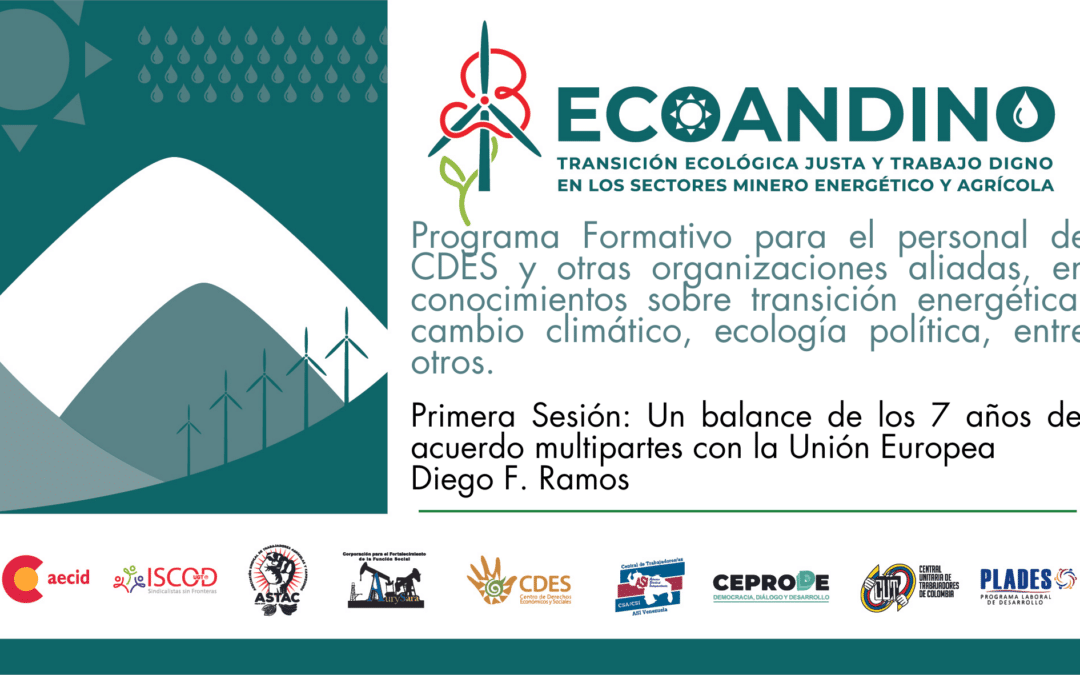 Programa formativo para organizaciones aliadas, sobre transición energética, cambio climático, ecología política entre otros